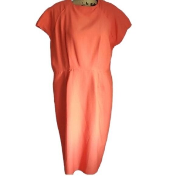 Vintage Orange High Waist Sheath Dress - Picture 1 of 11